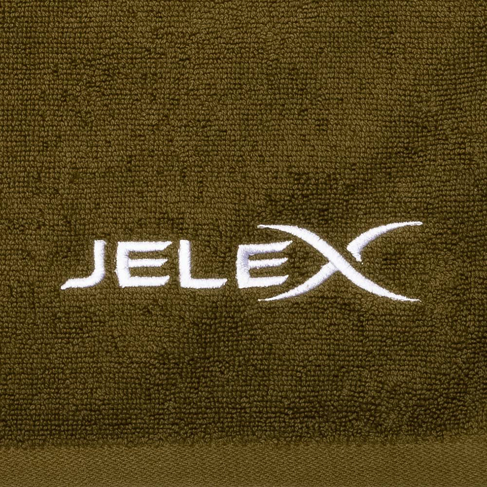 JELEX "100FIT" Toalla de fitness con bolsillo verde militar