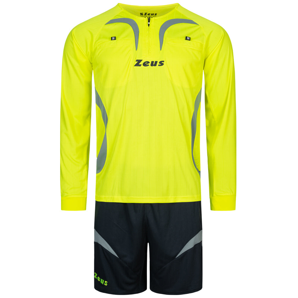 Zeus Hombre Conjunto de Ã¡rbitro Camiseta con pantalÃ³n corto Amarillo NeÃ³n