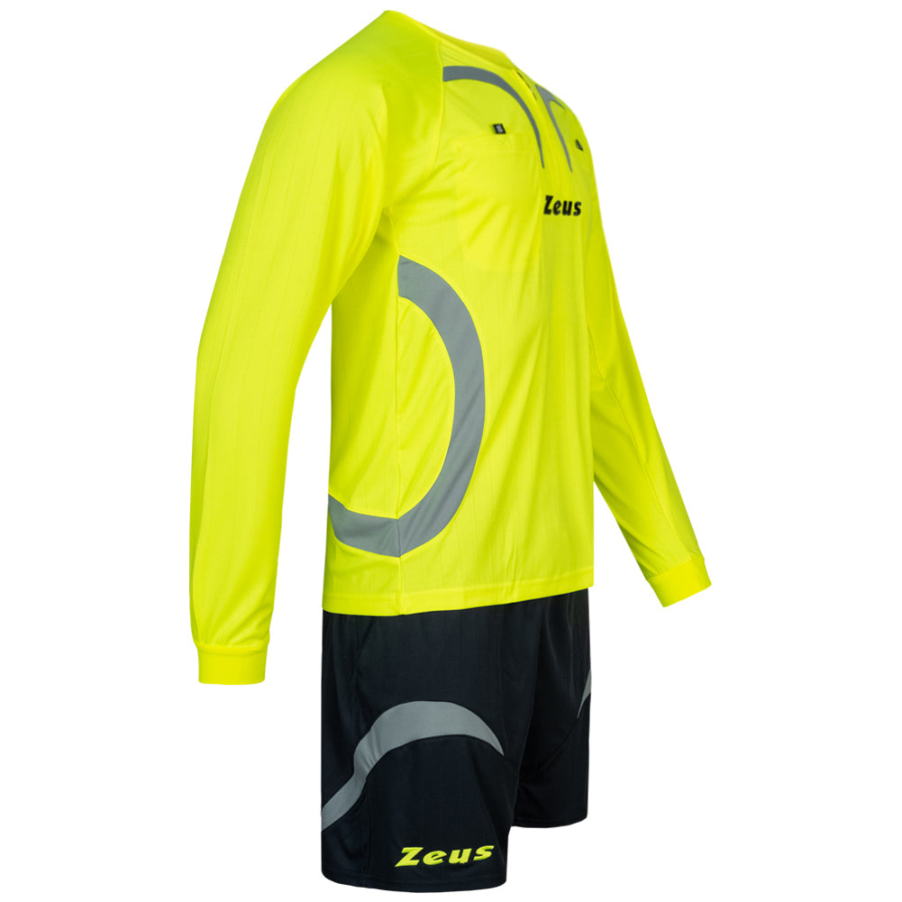 Zeus Hombre Conjunto de Ã¡rbitro Camiseta con pantalÃ³n corto Amarillo NeÃ³n