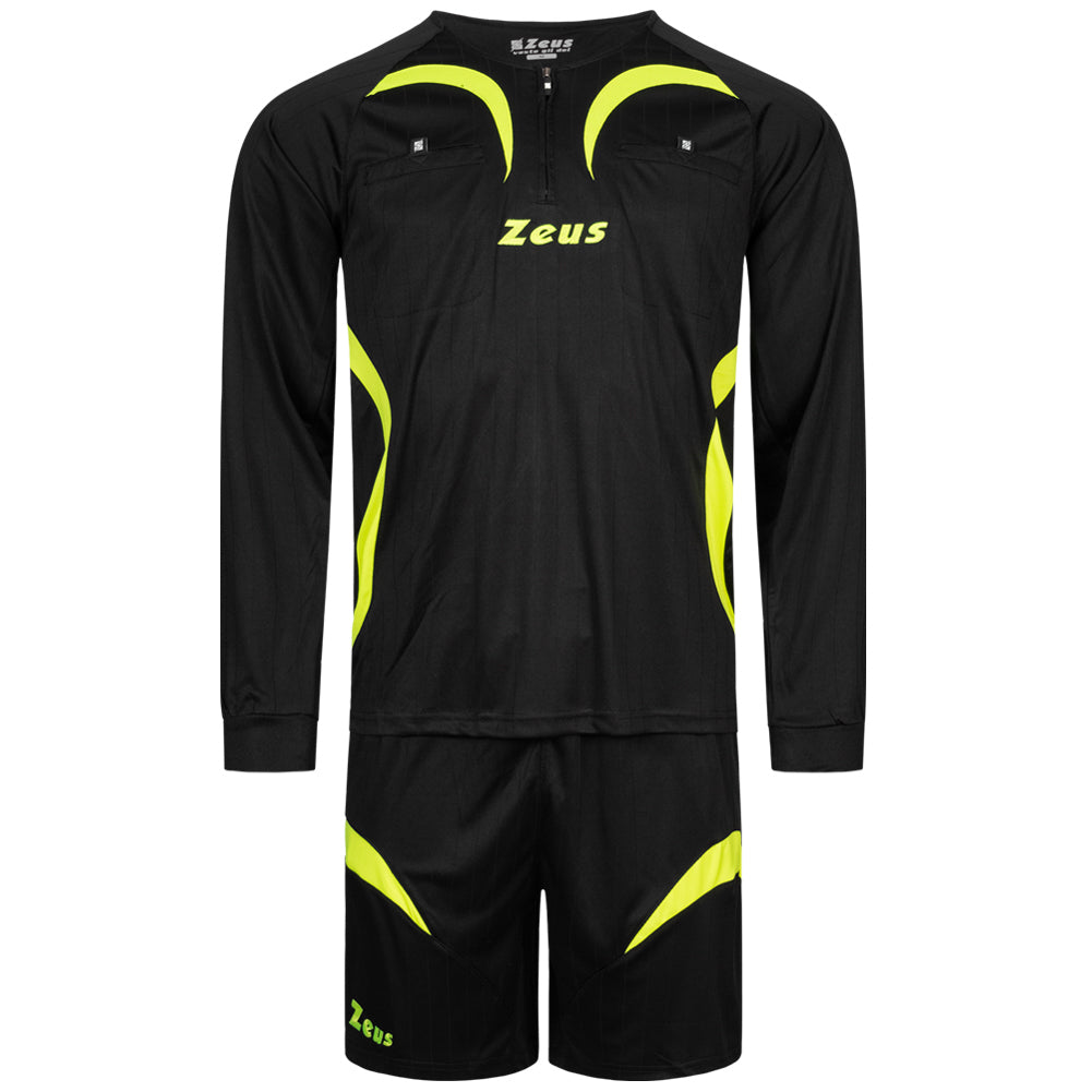 Zeus Hombre Conjunto de Ã¡rbitro Camiseta con pantalÃ³n corto Negro