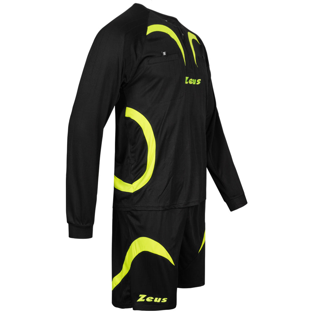 Zeus Hombre Conjunto de Ã¡rbitro Camiseta con pantalÃ³n corto Negro