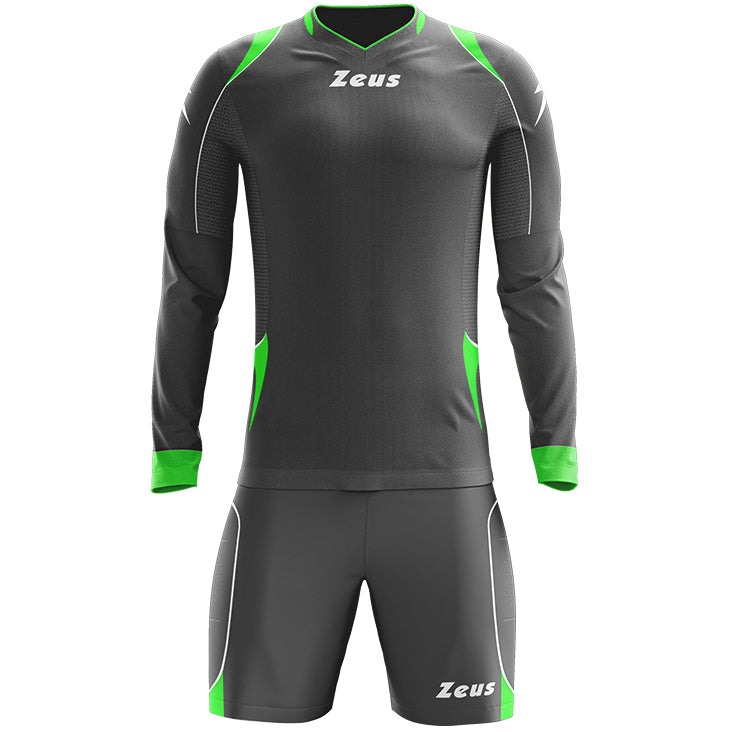 Zeus Paros Conjunto de portero Camiseta de manga larga con pantalones cortos gris amarillo neÃ³n