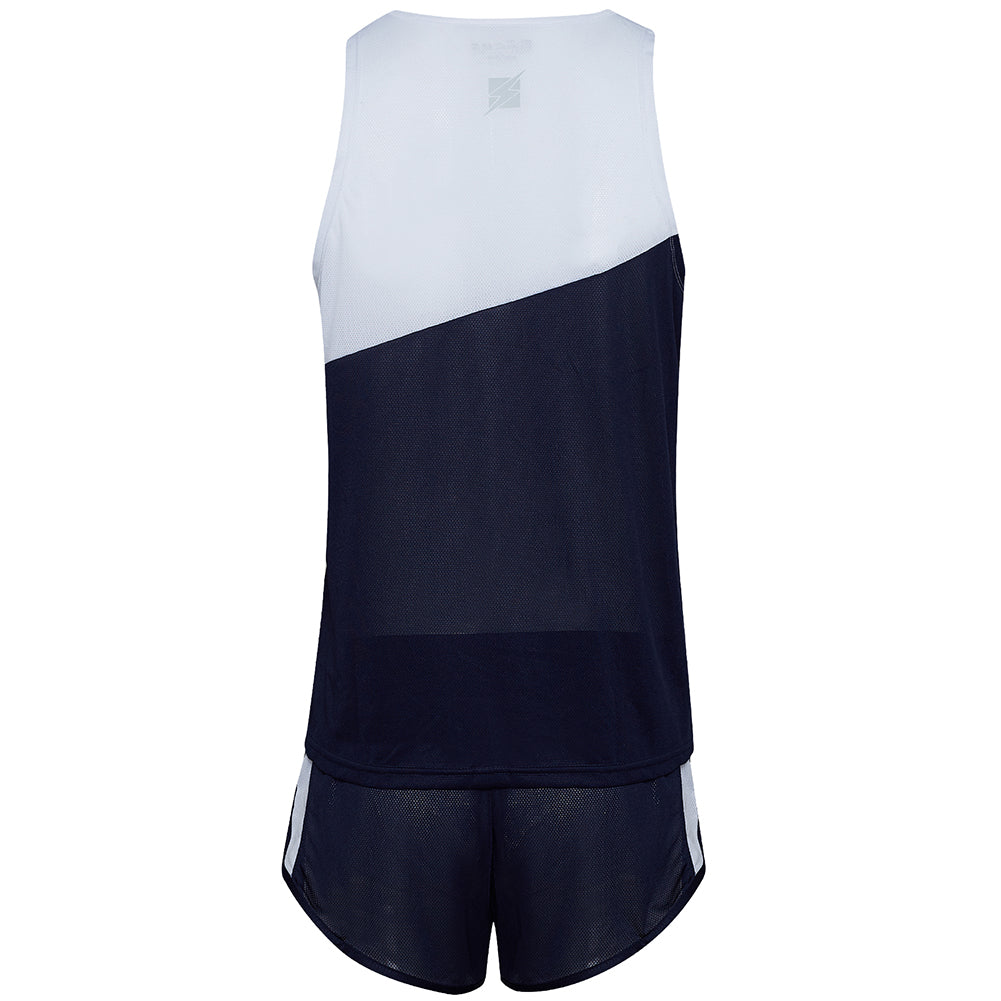 Zeus Kit Robert Hombre Conjunto de atletismo Camiseta con pantalones cortos azul marino