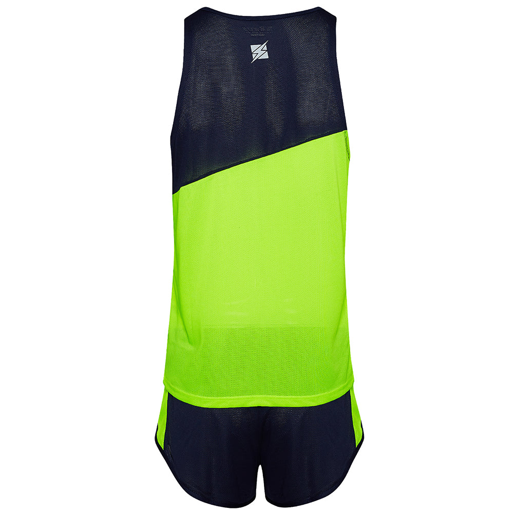 Zeus Kit Robert Hombre Conjunto de atletismo Camiseta con pantalones cortos amarillo