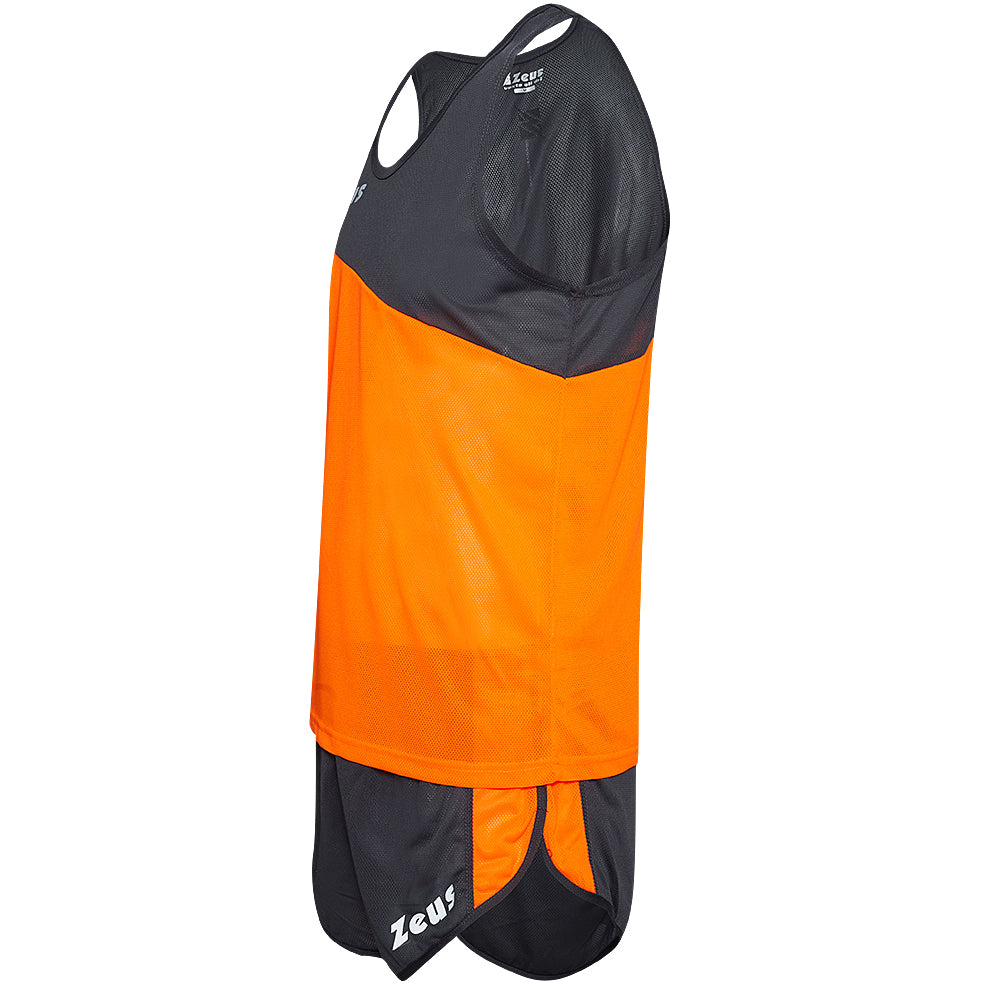 Zeus Kit Robert Hombre Conjunto de atletismo Camiseta con pantalones cortos naranja