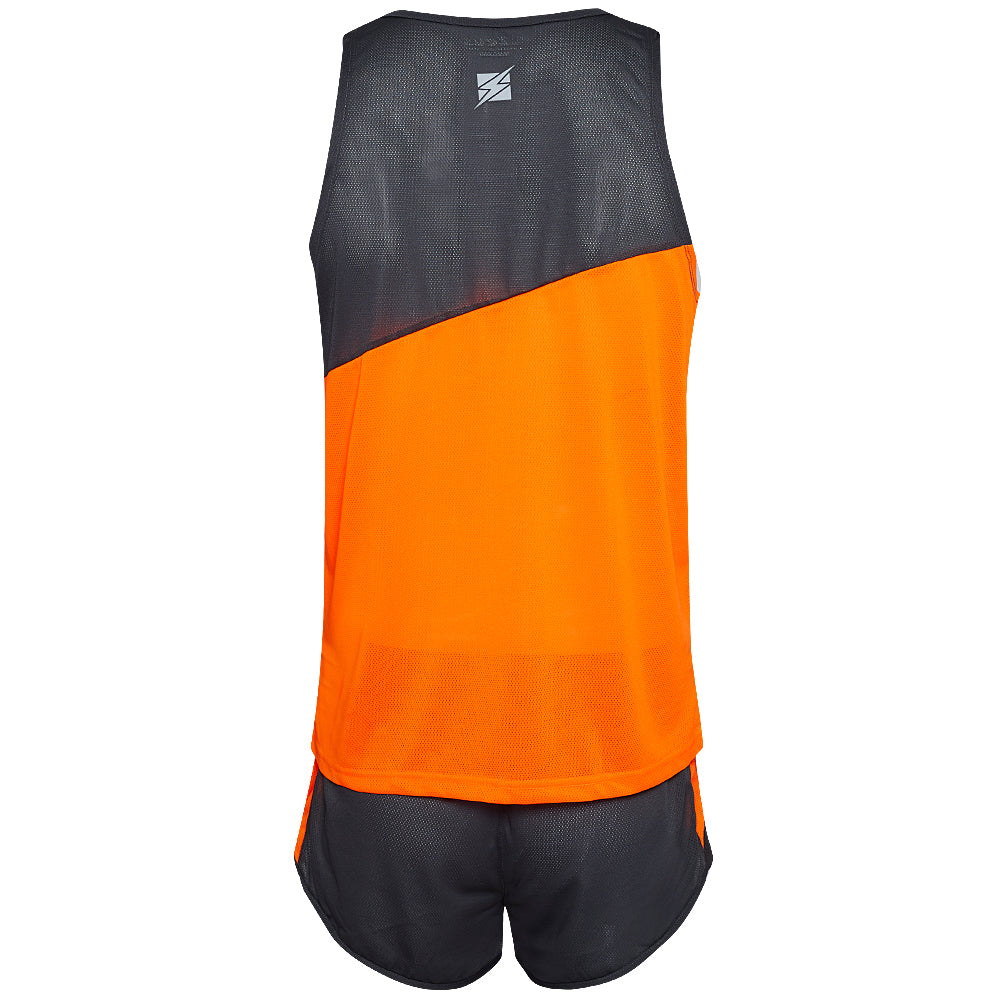 Zeus Kit Robert Hombre Conjunto de atletismo Camiseta con pantalones cortos naranja