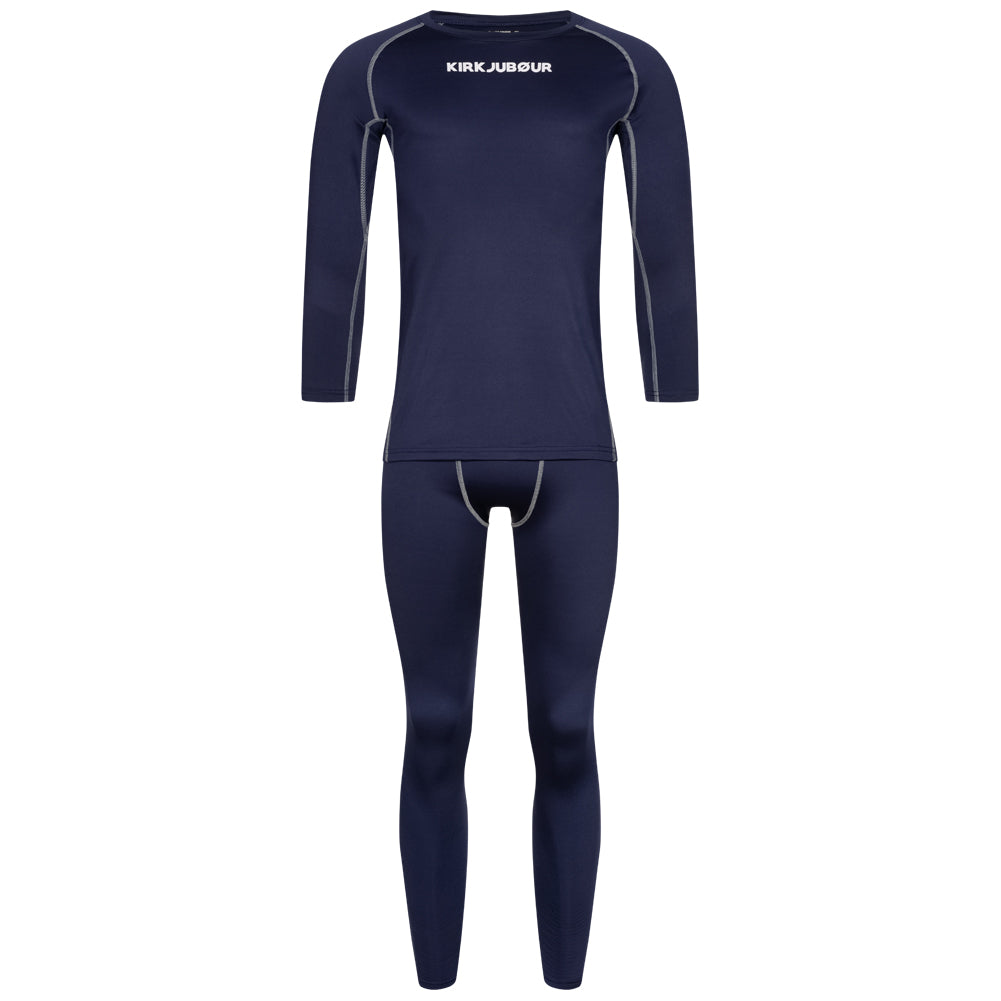 KIRKJUBÃUR Â® "Hafjall" Hombre Conjunto de ropa interior tÃ©rmica 2 piezas azul