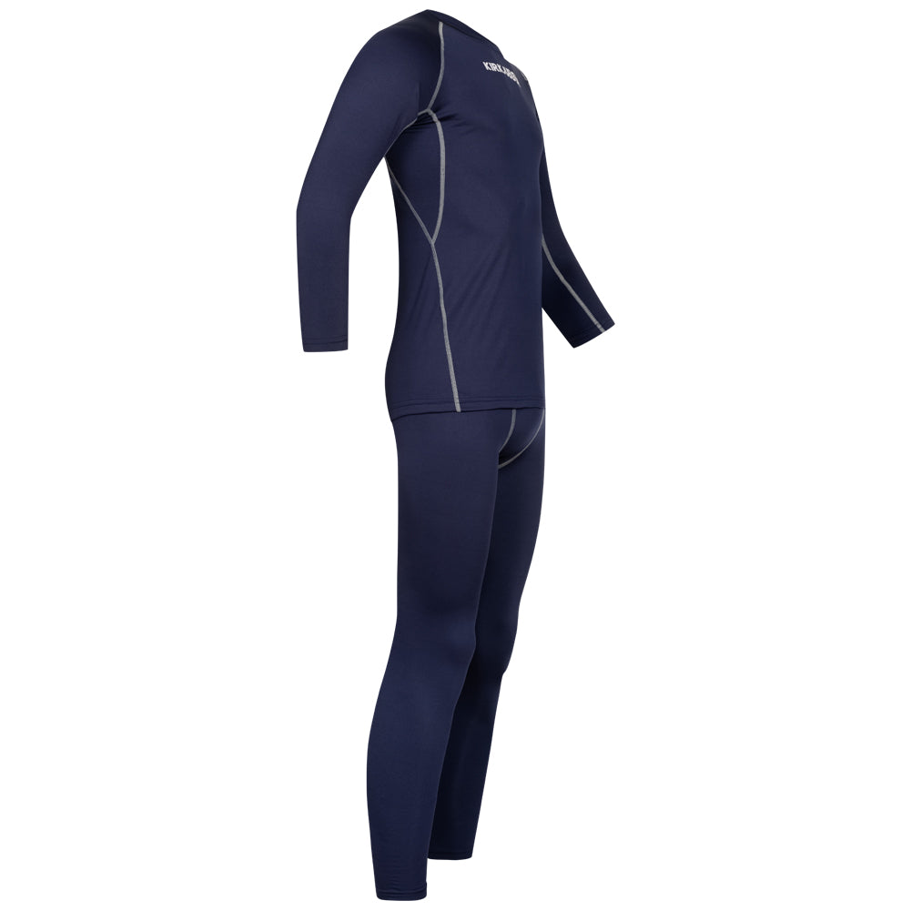 KIRKJUBÃUR Â® "Hafjall" Hombre Conjunto de ropa interior tÃ©rmica 2 piezas azul