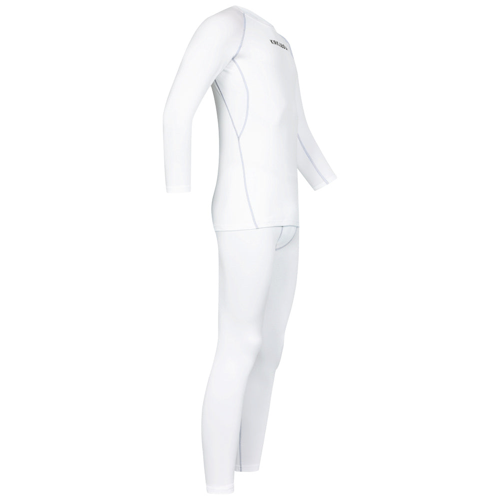 KIRKJUBÃUR Â® "Hafjall" Hombre Conjunto de ropa interior tÃ©rmica 2 piezas blanco