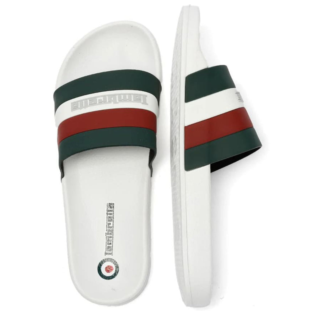 Lambretta Prince Herren Badelatschen white/green LAM0031-X07