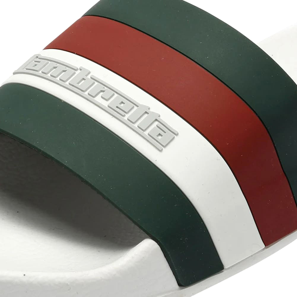 Lambretta Prince Herren Badelatschen white/green LAM0031-X07