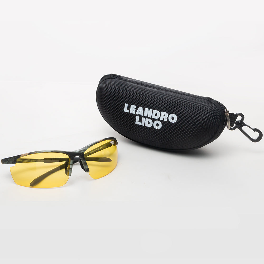 LEANDRO LIDO Power Gafas de sol deportivas camuflaje/amarillo