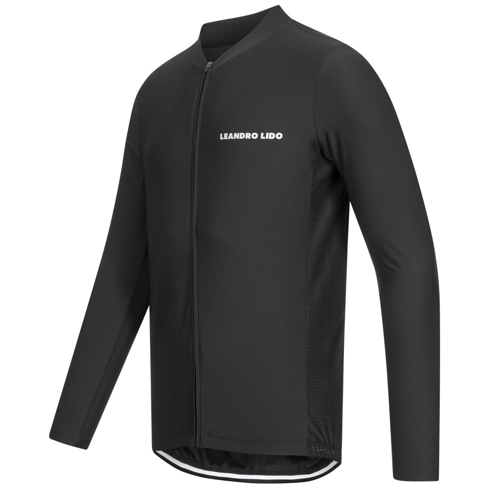 LEANDRO LIDO "Procida " Herren Radsport Langarm Trikot schwarz