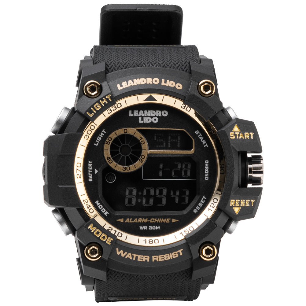 LEANDRO LIDO "Genua" Unisex Reloj deportivo oro negro