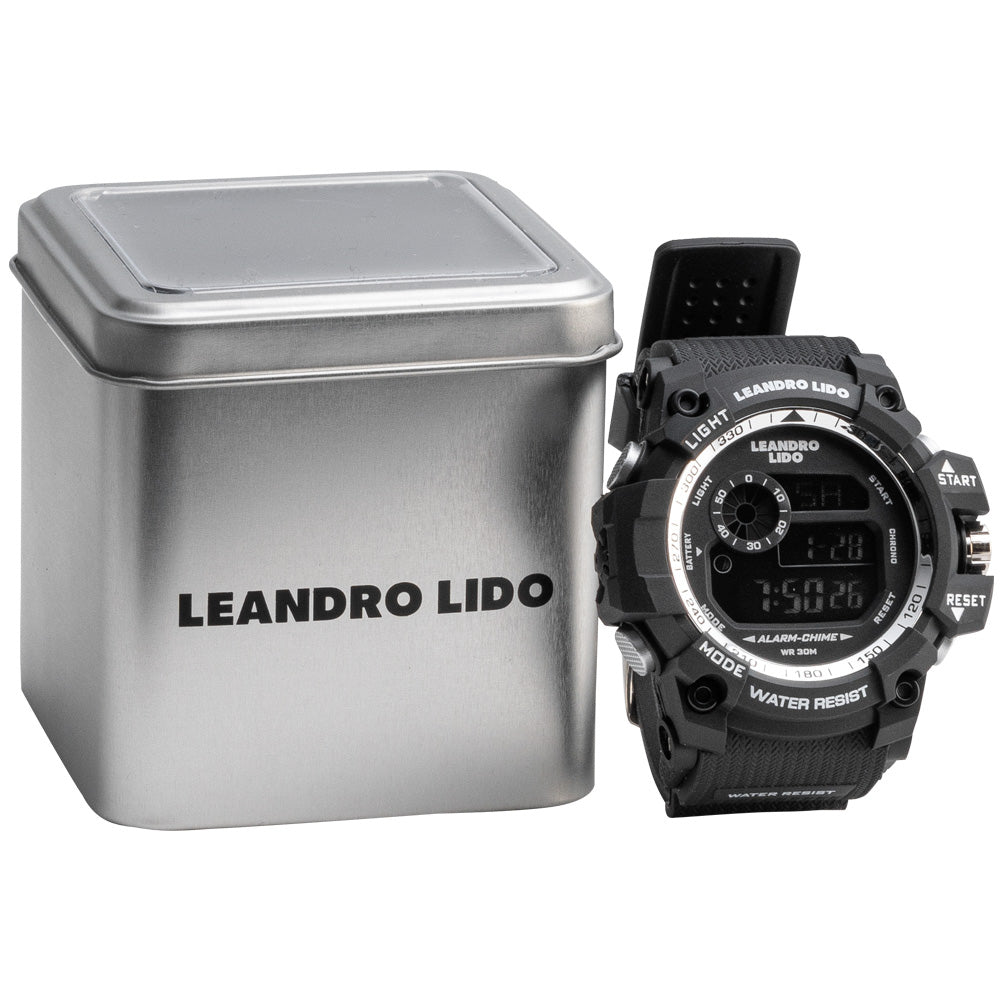 LEANDRO LIDO "Monza" Unisex Reloj deportivo negro blanco