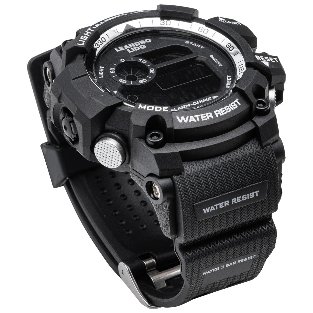 LEANDRO LIDO "Monza" Unisex Reloj deportivo negro blanco