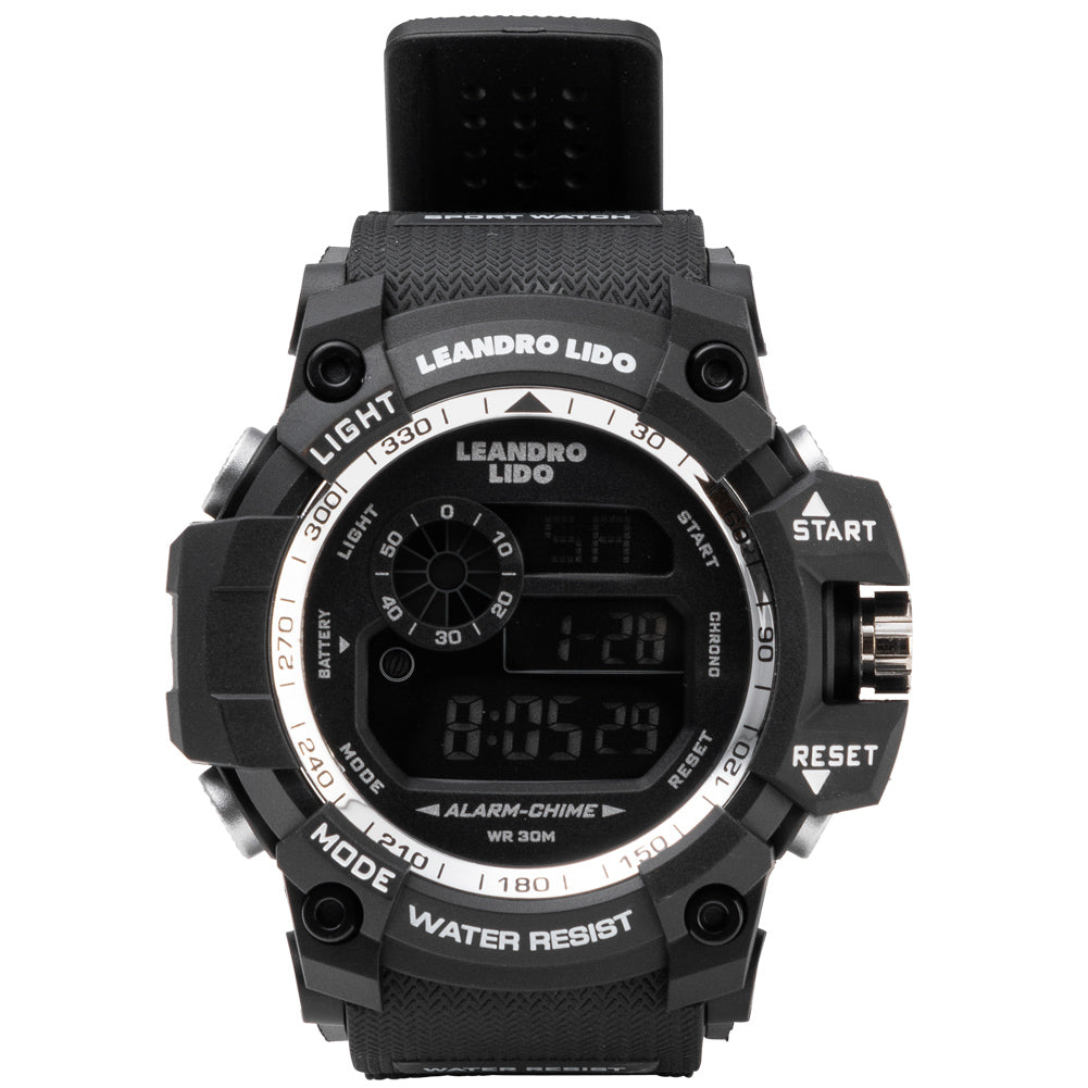 LEANDRO LIDO "Monza" Unisex Reloj deportivo negro blanco