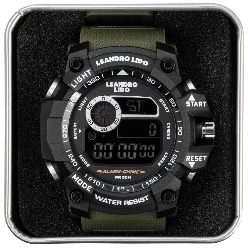 LEANDRO LIDO "Palermo" Unisex Reloj deportivo verde oscuro