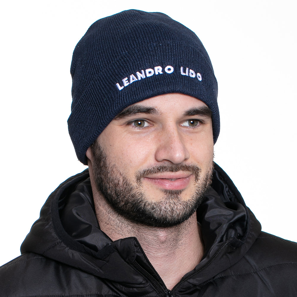 LEANDRO LIDO "Callata" Beanie Gorro de invierno azul marino
