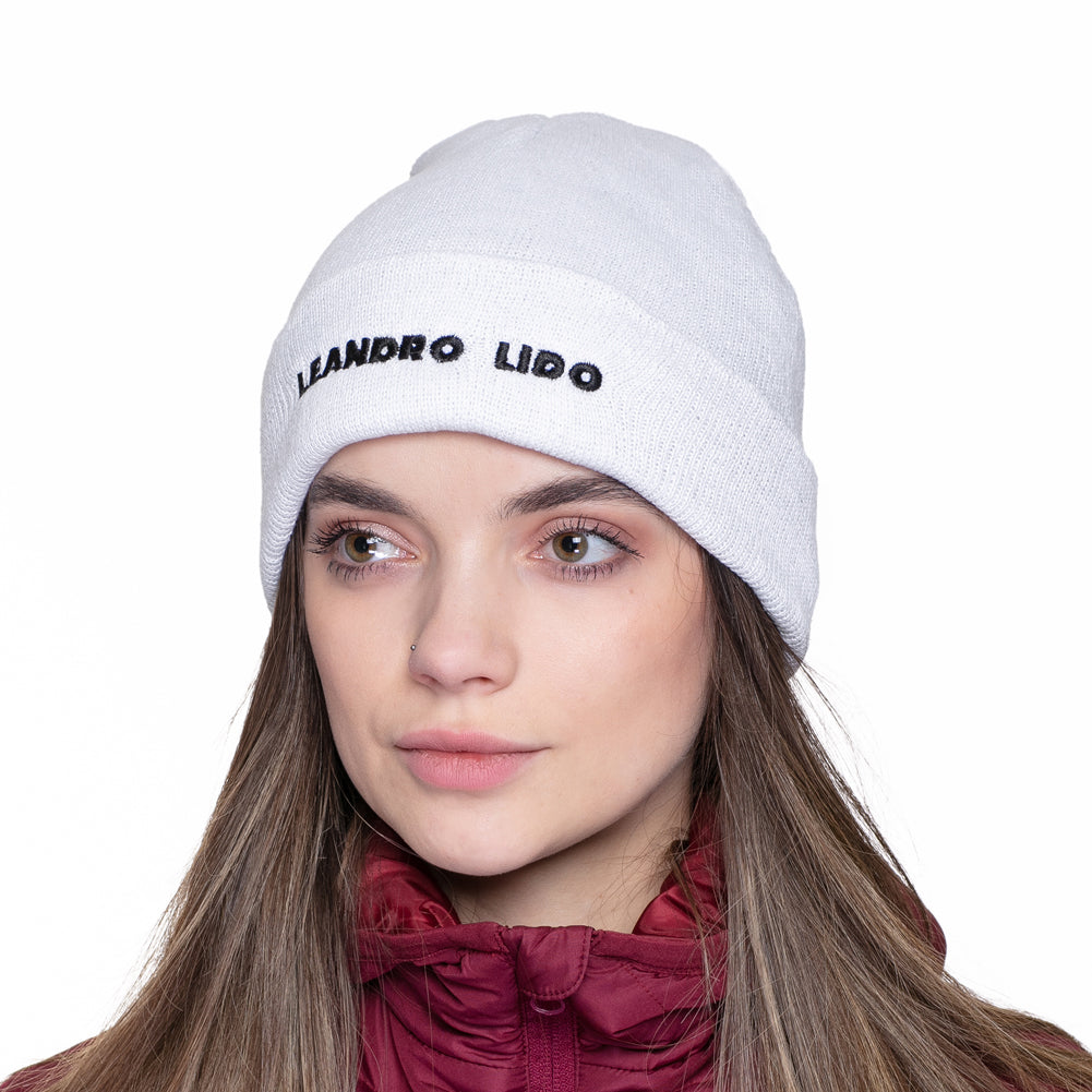 LEANDRO LIDO "Callata" Beanie Gorro de invierno blanco