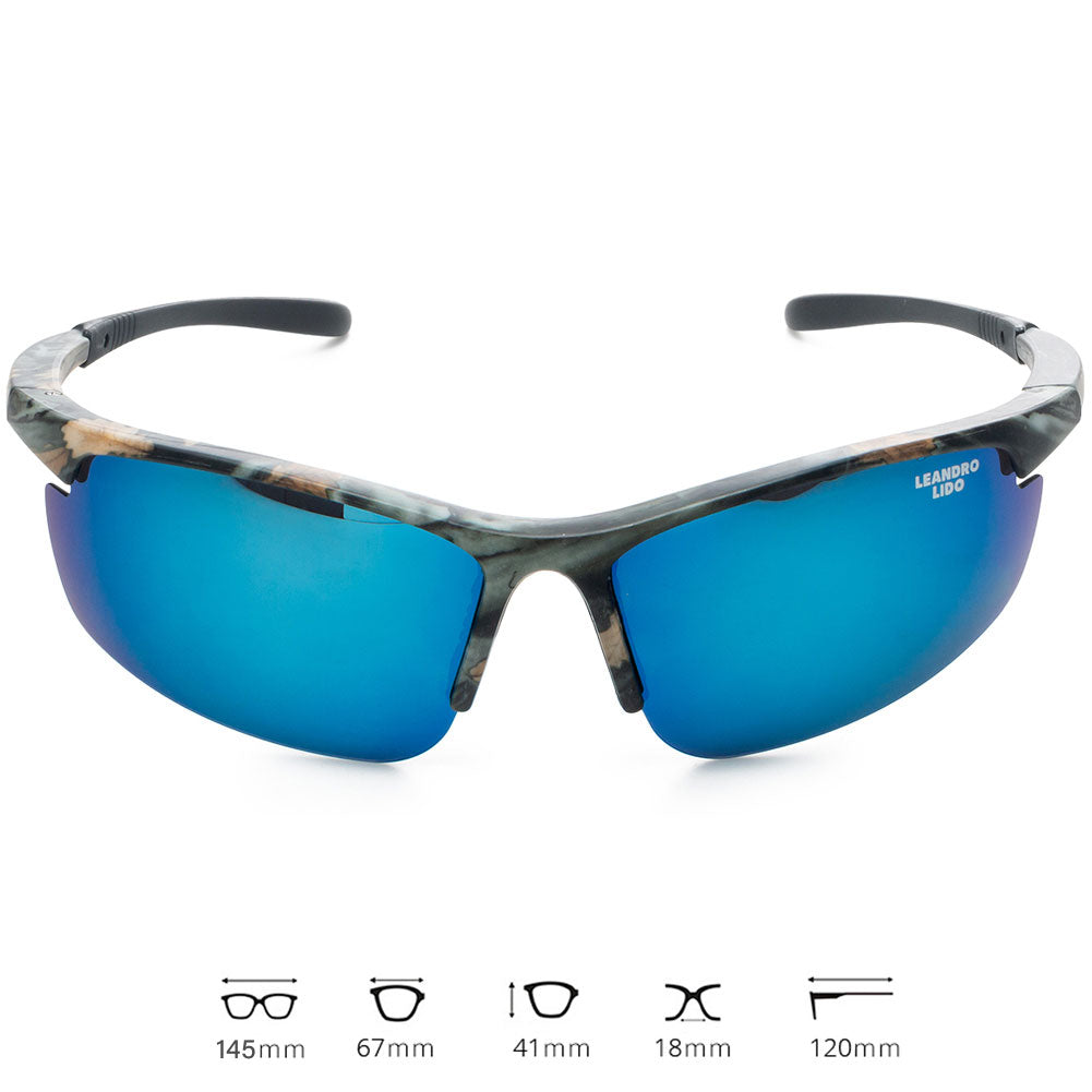 LEANDRO LIDO Power Gafas de sol deportivas camuflaje/azul
