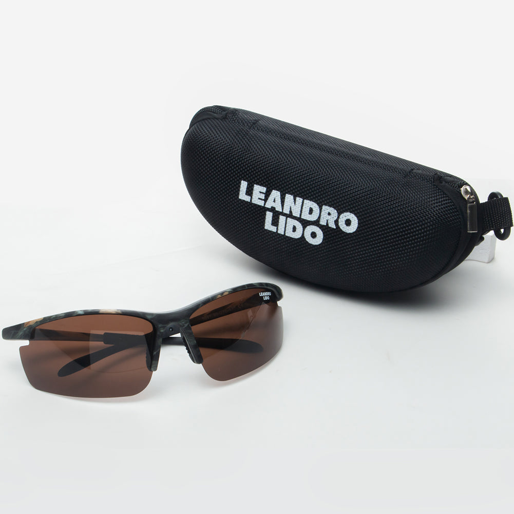 LEANDRO LIDO Power Gafas de sol deportivas camuflaje/marrÃ³n
