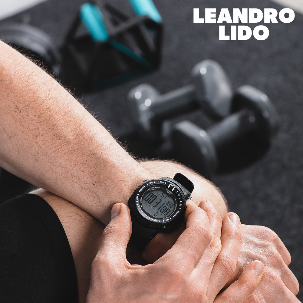 LEANDRO LIDO "Vescia" Unisex Sport Uhr schwarz/weiß