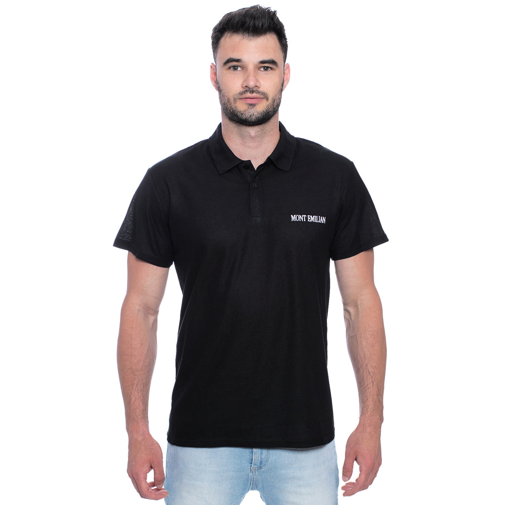 MONT EMILIAN "Caen" Hombre Polo bÃ¡sico negro