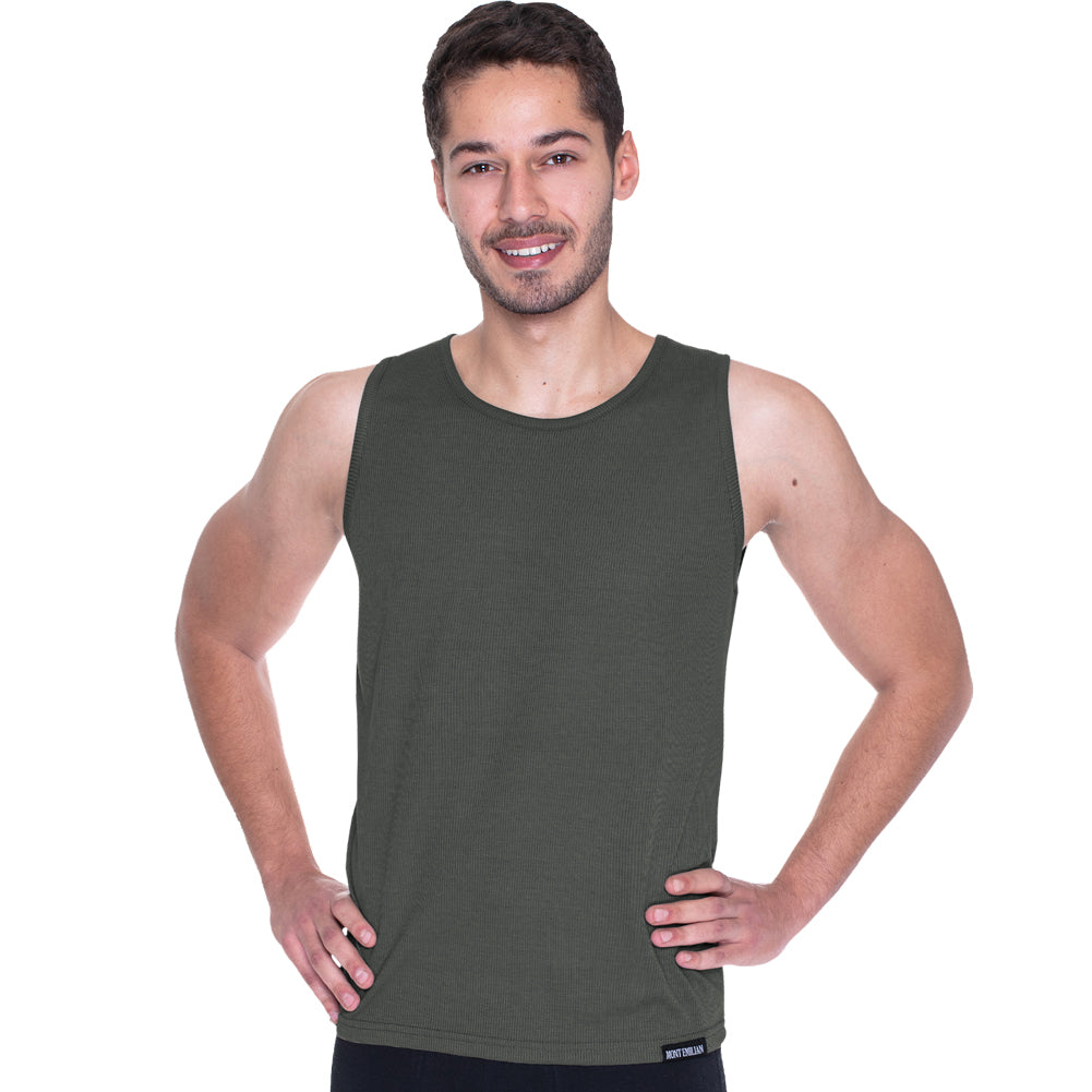 MONT EMILIAN "Ajaccio" Hombre Camiseta interior Pack de 2 gris