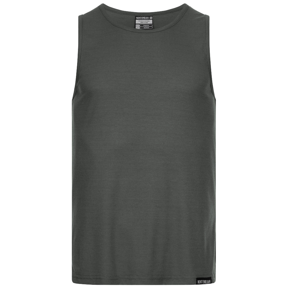 MONT EMILIAN "Ajaccio" Hombre Camiseta interior Pack de 2 gris