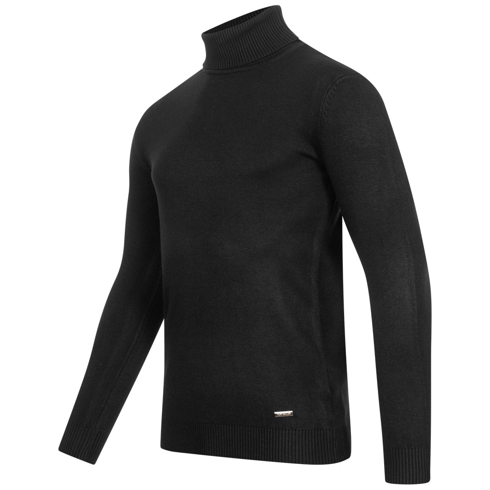 MONT EMILIAN "Le Mans" Herren Rollkragenpullover schwarz