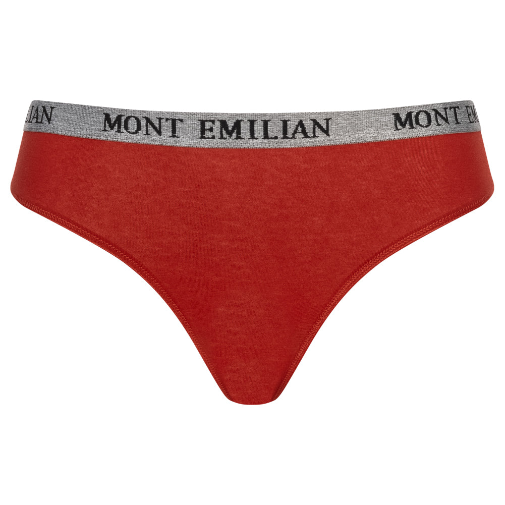 MONT EMILIAN "Colmar" Damen Tanga 8er-Pack rot