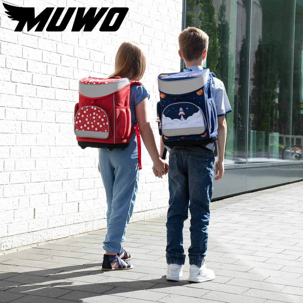 MUWO "Lil Flower" Kinder Schulranzen Set 5-tlg.