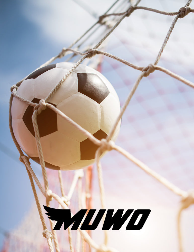 MUWO großes Fußballtor aus Stahl 3 x 2 m blau/weiß