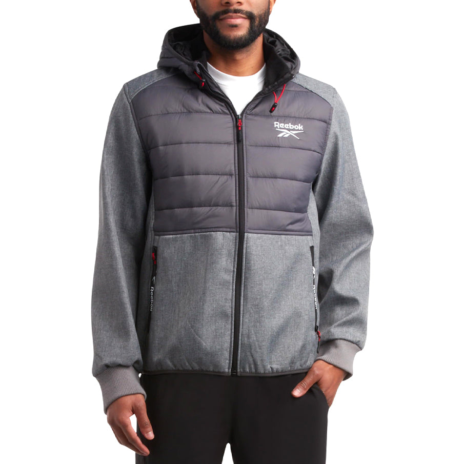 Reebok Mixed Hybrid Herren Outdoor Jacke RBO15620-Ice-Grey