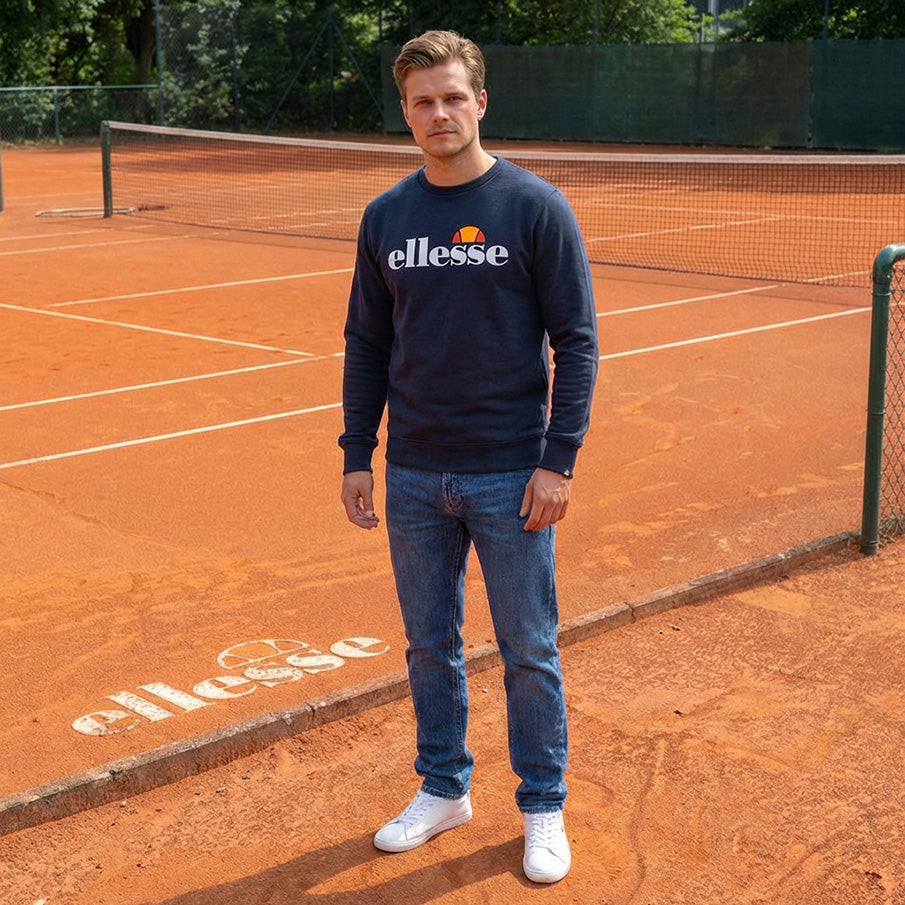 ellesse Kanya Crew Herren Sweatshirt SOP24044-Navy