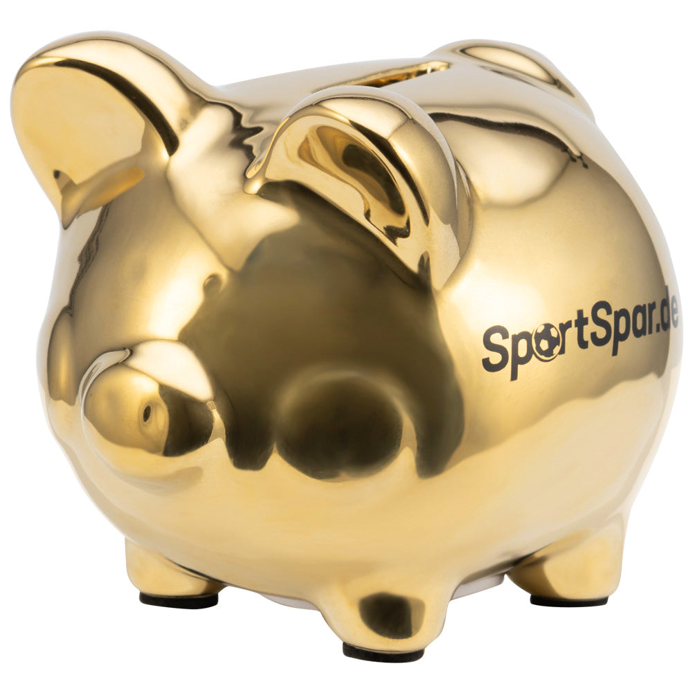 SportSpar.de "SparSau" Hucha cerdito de cerÃ¡mica oro