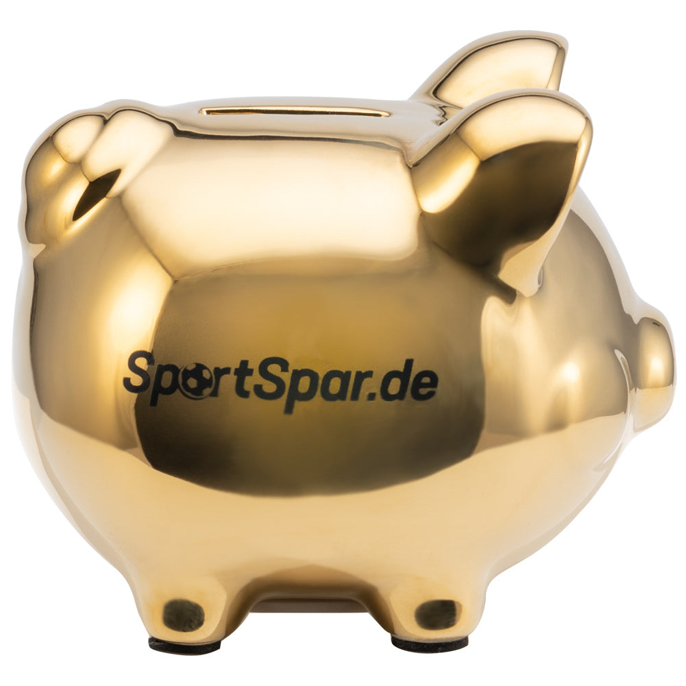 SportSpar.de "SparSau" Hucha cerdito de cerÃ¡mica oro