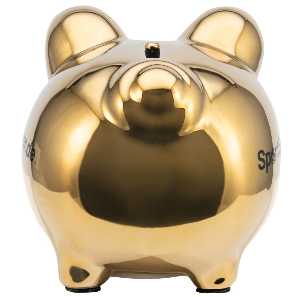 SportSpar.de "SparSau" Hucha cerdito de cerÃ¡mica oro