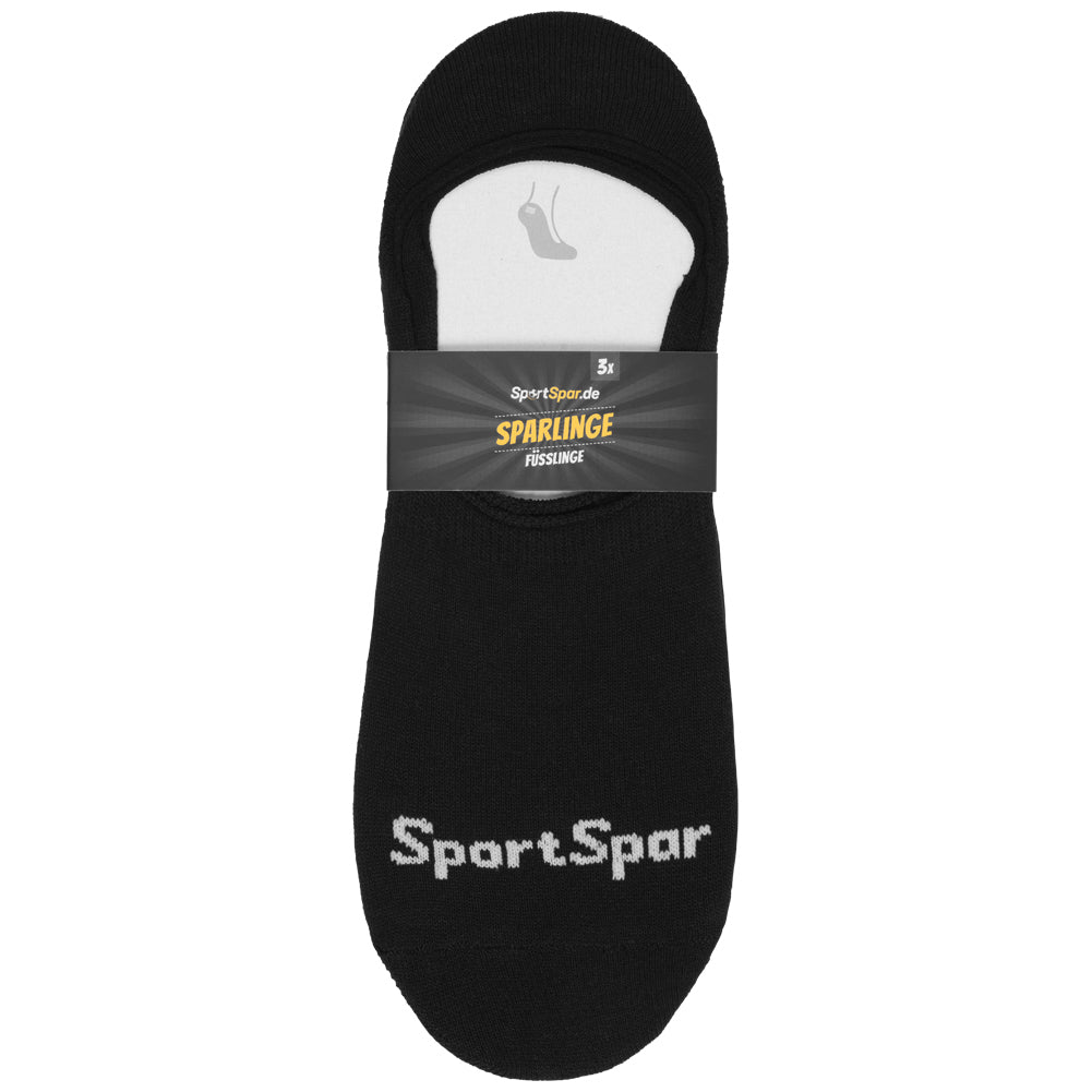 SportSpar.de "Sparlinge" Pinkies Calcetines cortos 3 pares negro
