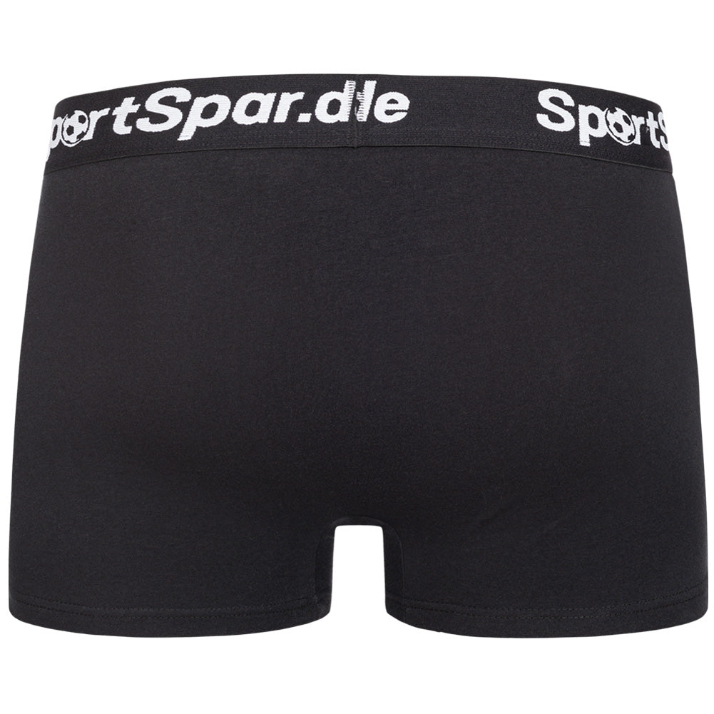 Sportspar.de Herren "Double Sparbuchse" Boxershorts 2er-Pack schwarz-weiß