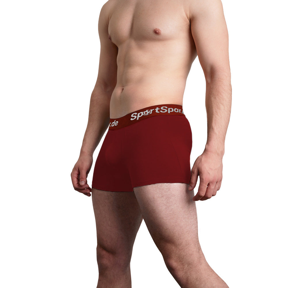 Sportspar.de Herren "Double Sparbuchse" Boxershorts 2er-Pack weinrot