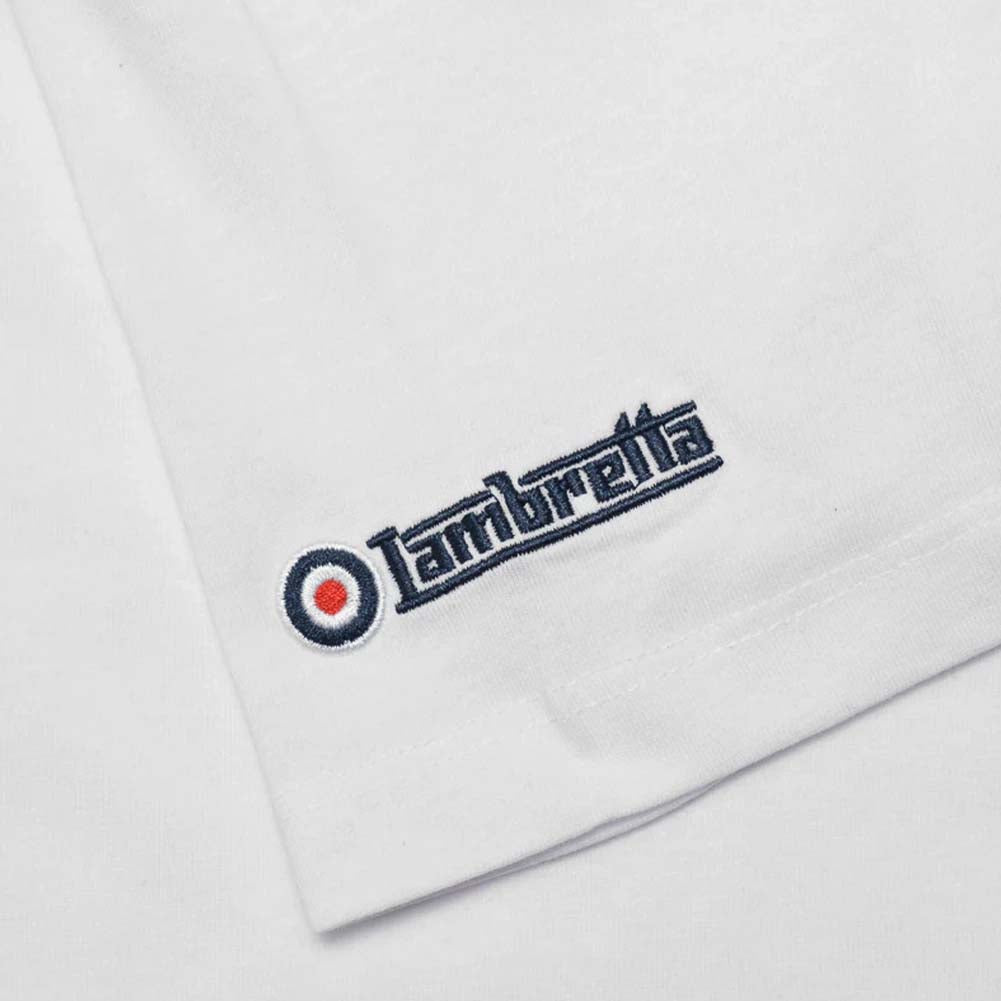 Lambretta Paisley Target Tee Herren T-Shirt SS1011-WHITE