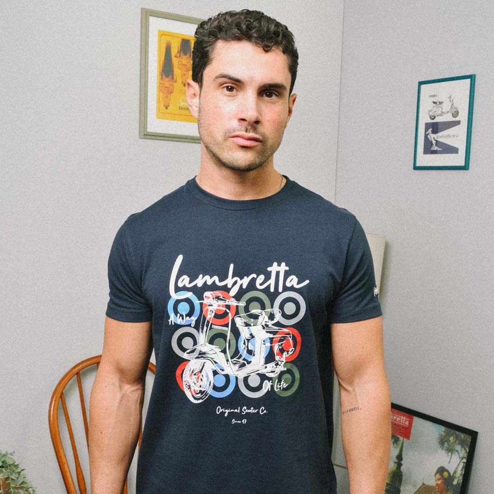 Lambretta Scooter Brand Tee Herren T-Shirt SS1503-NAVY