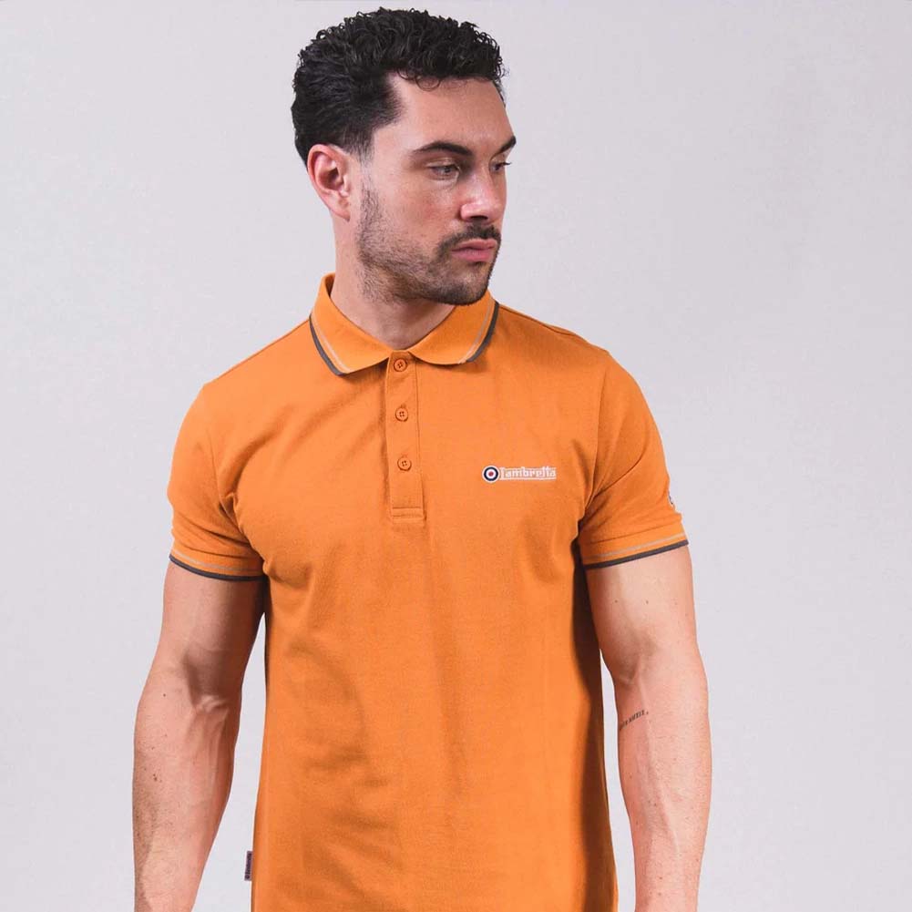 Lambretta Twin Tipped Herren Polo-Shirt SS1608-DES-SUN