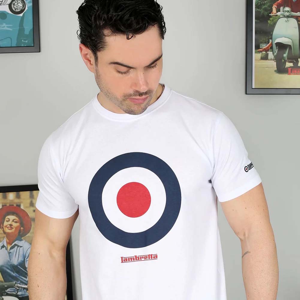 Lambretta Target Tee Herren T-Shirt SS3846-WHITE