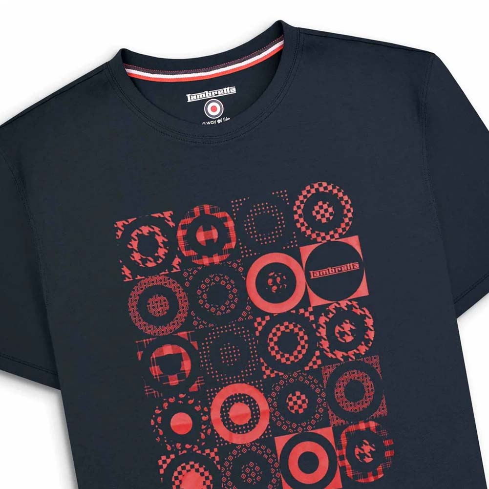Lambretta Target Patern Tee Herren T-Shirt SS4003-NAVY