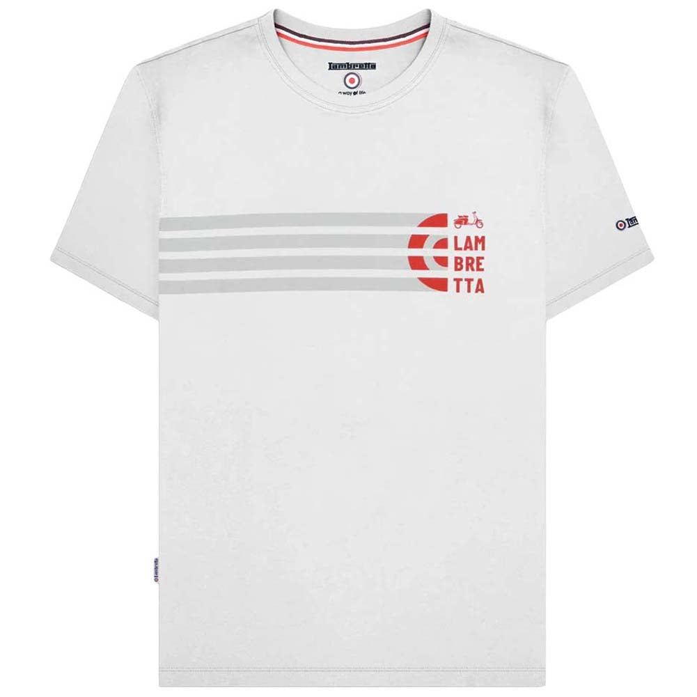 Lambretta Scooter Stripe Tee Herren T-Shirt SS4005-WHT