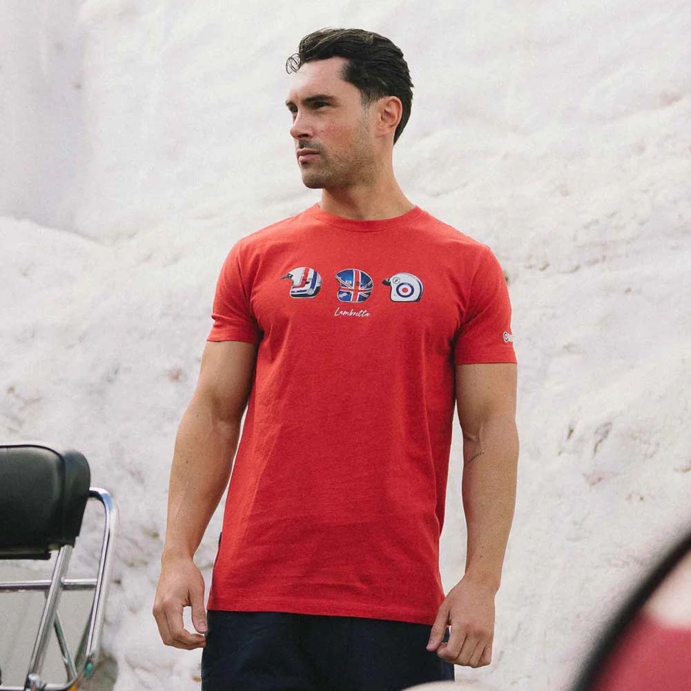 Lambretta Helmet Tee Herren T-Shirt SS4007-RED