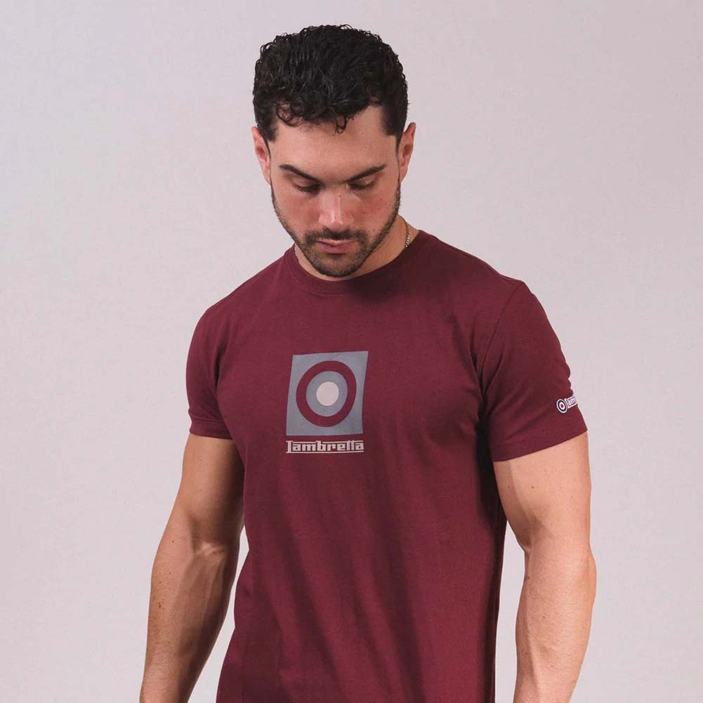 Lambretta Target Box Tee Herren T-Shirt SS5007-BUR